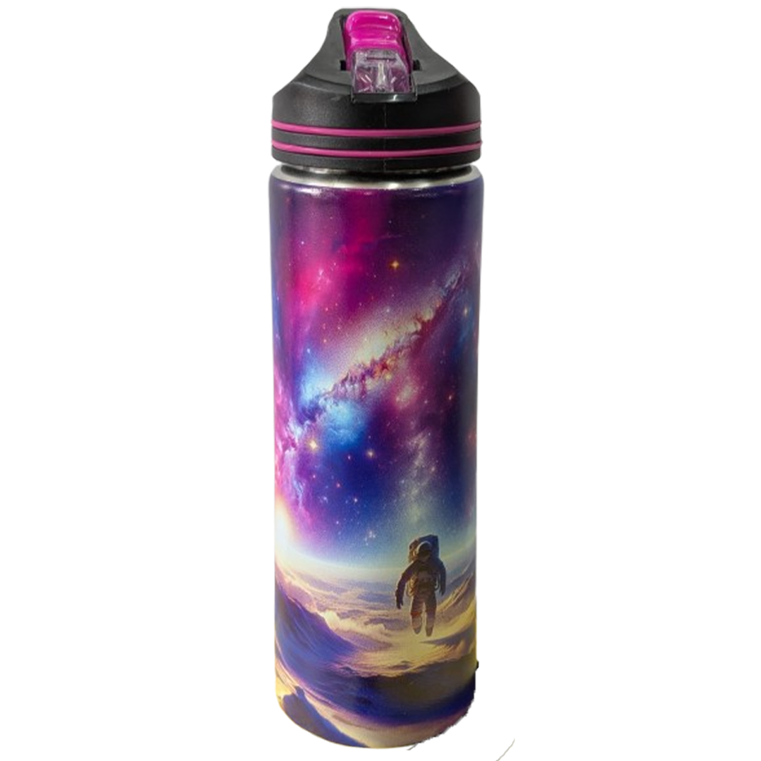 Astronaut Galaxy Print Insulated Water Bottle
